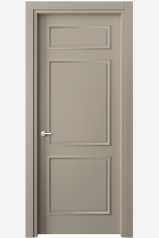 Дверь межкомнатная 8123 МБСК. Цвет Матовый бисквитный. Материал Гладкая эмаль. Коллекция Paris. Картинка.