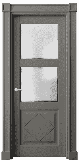 Дверь межкомнатная 6348 БКЛС САТ Ф. Цвет Бук классический серый. Материал Массив бука эмаль. Коллекция Toscana Rombo. Картинка.