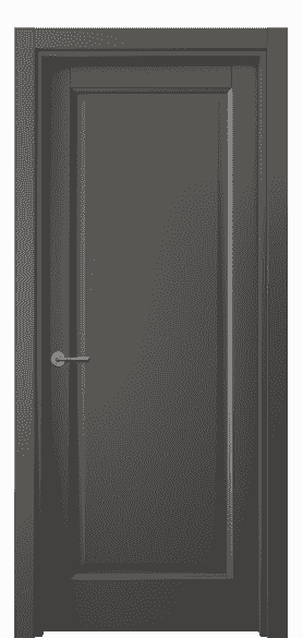 Дверь межкомнатная 1401 СТГФ. Цвет Софт-тач графитовый. Материал Полипропилен. Коллекция Galant. Картинка.