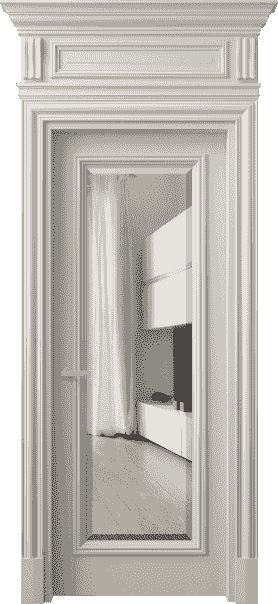 Дверь межкомнатная 7300 БОС ПРОЗ Ф. Цвет Бук облачный серый. Материал Массив бука эмаль. Коллекция Antique. Картинка.