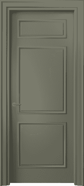 Дверь межкомнатная 8123 МОТ. Цвет Матовый оливковый тёмный. Материал Гладкая эмаль. Коллекция Paris. Картинка.