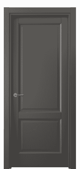 Дверь межкомнатная 1421 СТГФ. Цвет Софт-тач графитовый. Материал Полипропилен. Коллекция Galant. Картинка.