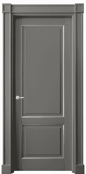 Дверь межкомнатная 6303 БКЛСС. Цвет Бук классический серый с серебром. Материал  Массив бука эмаль с патиной. Коллекция Toscana Plano. Картинка.