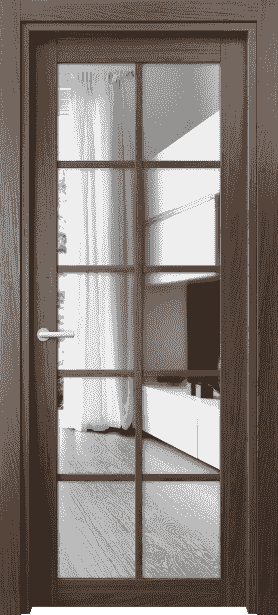 Дверь межкомнатная 2106 ШОЯ ДВ ЗЕР. Цвет Шоколадный ясень. Материал Ciplex ламинатин. Коллекция Neo. Картинка.