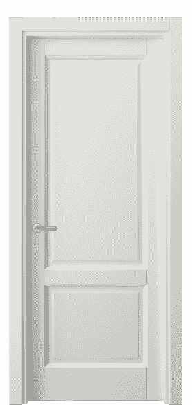 Дверь межкомнатная 1421 СТБЛ. Цвет Софт-тач белоснежный. Материал Полипропилен. Коллекция Galant. Картинка.