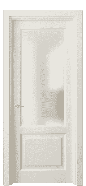 Дверь межкомнатная 0740 ДМБ САТ. Цвет Дуб молочно-белый. Материал Массив дуба эмаль. Коллекция Lignum. Картинка.