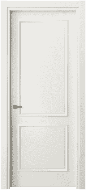 Дверь межкомнатная 8121 МЖМ . Цвет Матовый жемчужный. Материал Гладкая эмаль. Коллекция Paris. Картинка.