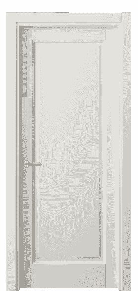 Дверь межкомнатная 1401 СТБЛ. Цвет Софт-тач белоснежный. Материал Полипропилен. Коллекция Galant. Картинка.
