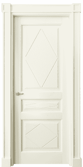 Дверь межкомнатная 6345 МБМ. Цвет Бук молочно-белый. Материал Массив бука эмаль. Коллекция Toscana Rombo. Картинка.