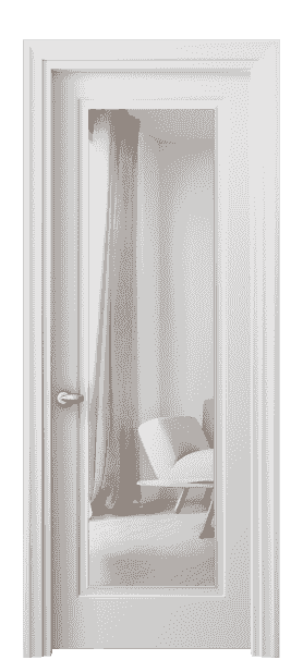 Дверь межкомнатная 8503 МБЛ ЗЕР. Цвет Матовый белоснежный. Материал Гладкая эмаль. Коллекция Esse. Картинка.