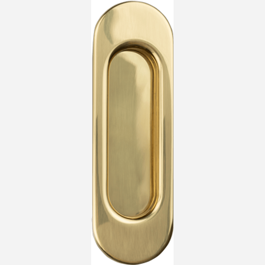 Ручка-лодочка для раздвижной двери без завертки полированное золото