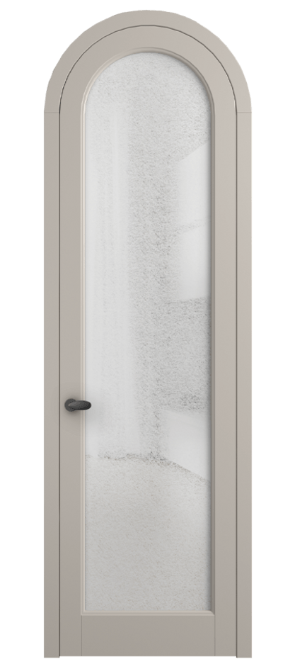 Межкомнатная дверь Palazzo 6814 Матовый светло-бежевый Фактурное стекло "Лёд", триплекс Цена 7000 Br | Volhovec