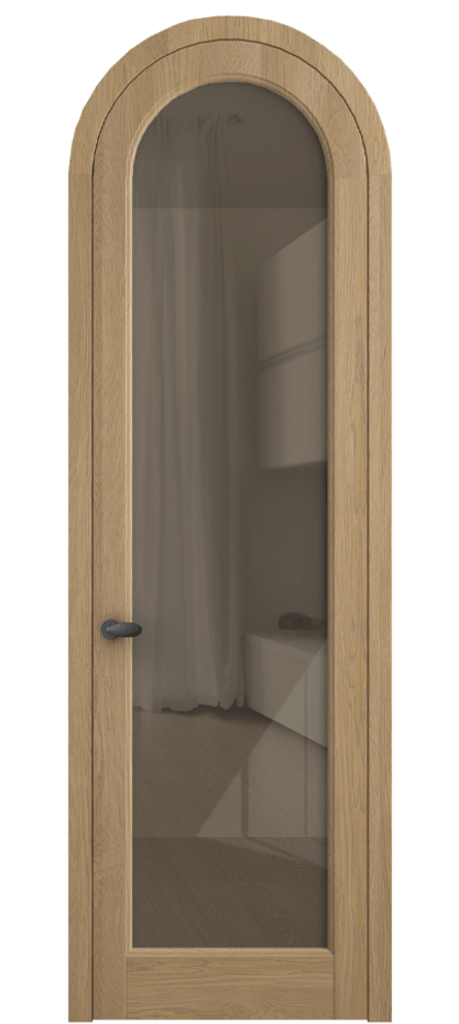 Межкомнатная дверь Palazzo 6814 Дуб соломенный матовый Рефлективное бронзовое стекло "Stopsol", калёное Цена 11500 Br | Volhovec