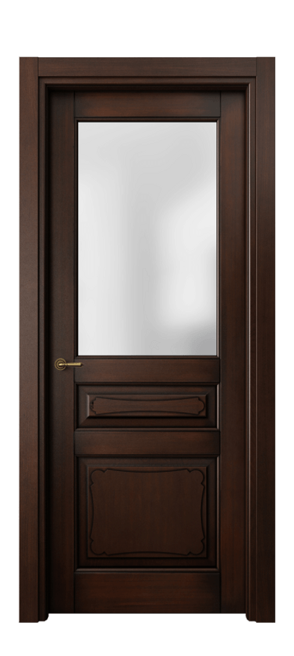 Межкомнатная дверь Toscana Elegante 6324 Бук тёмный с патиной Сатинированное стекло. Цена 5650 #CURRENCY# | Volhovec