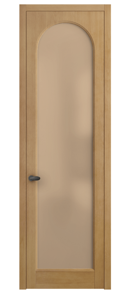Межкомнатная дверь Palazzo 6804 Бук натуральный матовый Сатинированное оранжевое стекло, триплекс Цена 6500 Br | Volhovec