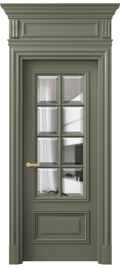 Дверь межкомнатная Антик 7316 Матовый оливковый тёмный Прозрачное стекло с фацетом КЭП + Объёмный фриз + Карниз МОТ Цена 9720 Br Наличники уже входят в базовый комплект. Фабрика дверей Волховец 8 (800) 551 43 19 Межкомнатная дверь Антик 7316 Матовый оливковый тёмный Прозрачное стекло с фацетом Цена 9720 Br | Volhovec