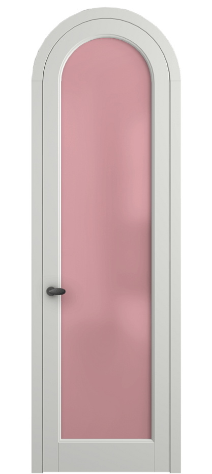 Межкомнатная дверь Палаццо 6814 Матовый светло-серый Сатинированное розовое стекло, триплекс Цена 6700 Br | Volhovec