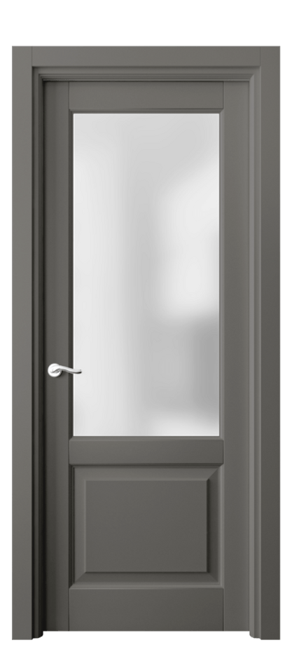 Межкомнатная дверь Лигнум 0740 Матовый классический серый Сатинированное стекло Цена 5080 Br | Volhovec