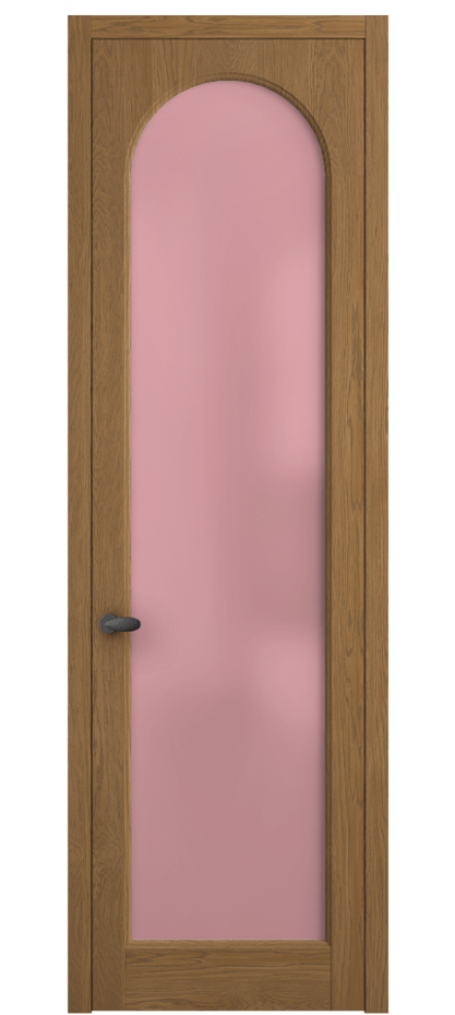 Межкомнатная дверь Palazzo 6804 Дуб пряный матовый Сатинированное розовое стекло, триплекс Цена 7900 Br | Volhovec