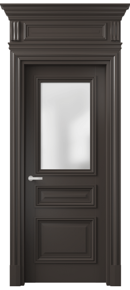 Межкомнатная дверь Антик 7304 Матовый антрацит Сатинированное стекло Цена 8570 Br | Volhovec