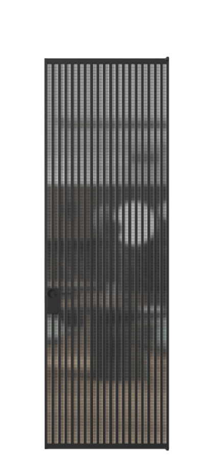 Алюминиевая дверь АЛПЛ040.06 Алюминий Черный Mesh silver Цена 10131  | Volhovec