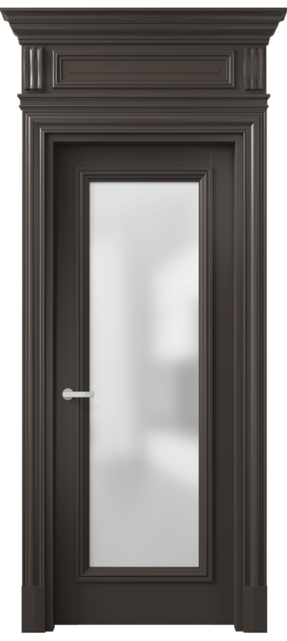 Дверь межкомнатная Антик 7300 Матовый антрацит Сатинированное стекло КЭП + Объёмный фриз + Карниз МАН Цена 8570 Br Наличники уже входят в базовый комплект. Фабрика дверей Волховец 8 (800) 551 43 19 Межкомнатная дверь Антик 7300 Матовый антрацит Сатинированное стекло Цена 8570 Br | Volhovec