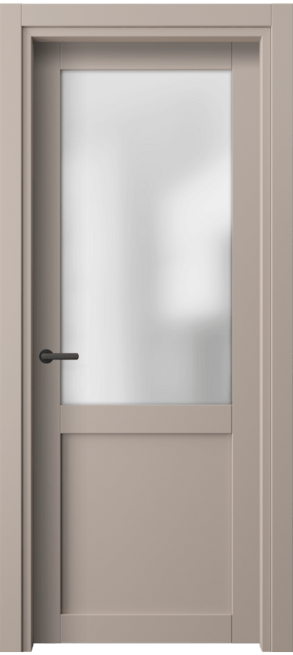 Межкомнатная дверь Neo 2122 ПЭТ серо-коричневый  Сатинированное стекло Цена 1300 Br | Volhovec