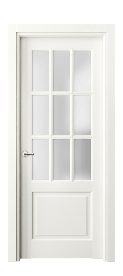 Межкомнатная дверь Тоскана Грильято 6312 Матовый жемчужный Сатинированное стекло Цена 5980 Br | Volhovec