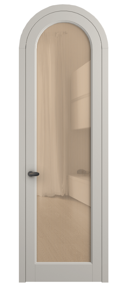 Межкомнатная дверь Palazzo 6814 Матовый облачно-серый Рифлёное оранжевое стекло "Дюна", триплекс, 8 мм Цена 6600 Br | Volhovec