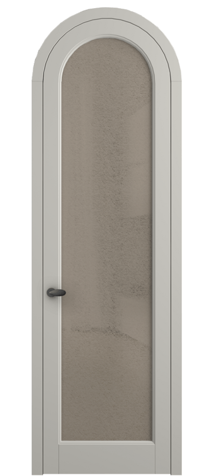 Межкомнатная дверь Palazzo 6814 Матовый тёплый серый Фактурное бронзовое стекло "Лёд", триплекс Цена 7000 Br | Volhovec