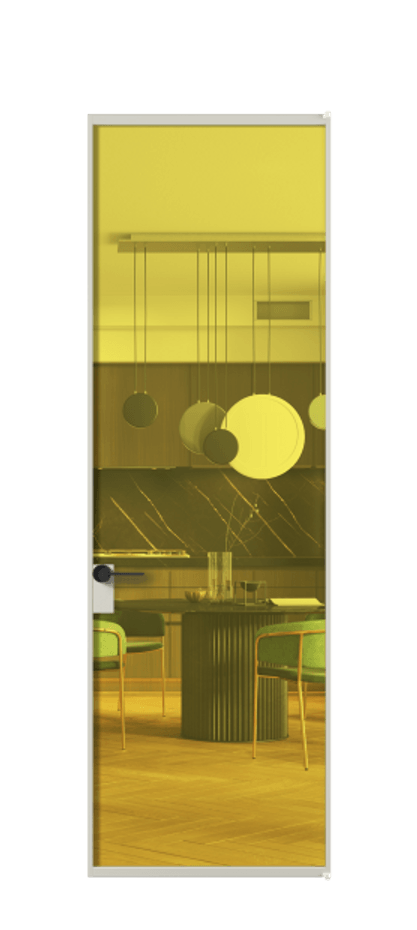 Алюминиевая дверь АЛПЛ040.01 Алюминий тёплый серый Прозрачное жёлтое стекло, триплекс. Без короба АТСР Цена 7370 Стоимость комплекта двери включает: 1. Полотно (600/650/700/750/800/850/900/950*2000-2400 мм).
2. Короб
3. Комплект фурнитуры (2 торцевые петли и магнитный замок с ответной планкой). Фабрика дверей Волховец 8 (800) 551 43 19 Алюминиевая дверь АЛПЛ040.01 Алюминий тёплый серый Прозрачное жёлтое стекло, триплекс Цена 7370 | Volhovec