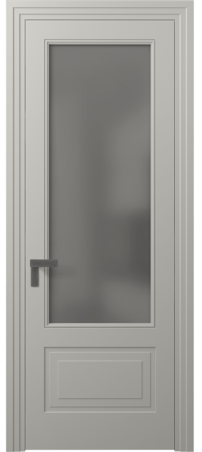 Межкомнатная дверь Rocca 8342 Матовый тёплый серый Сатинированное серое стекло, триплекс Цена 3330 Br | Volhovec