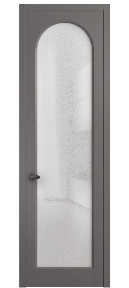 Межкомнатная дверь Palazzo 6804 Матовый классический серый Фактурное стекло "Лёд", триплекс Цена 5500 Br | Volhovec