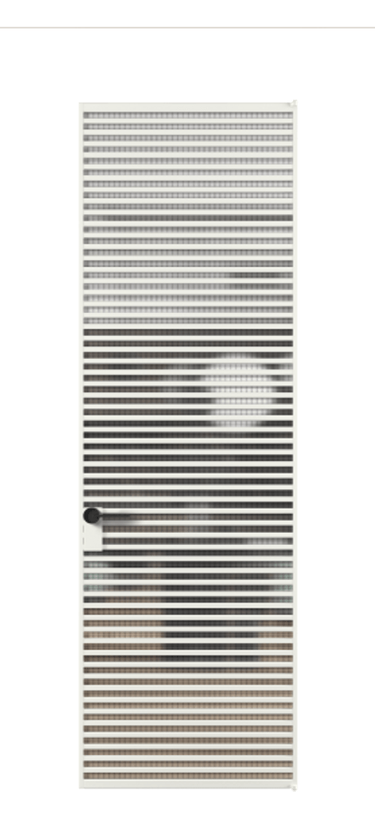 Алюминиевая дверь АЛПЛ040.07 Алюминий светло-серый Декоративное стекло с сеткой "Mesh silver", триплекс, 6 мм Цена 9790  | Volhovec