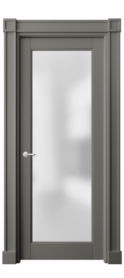 Межкомнатная дверь Toscana Plano 6300 Бук классический серый Сатинированное стекло Цена 5240 Br | Volhovec