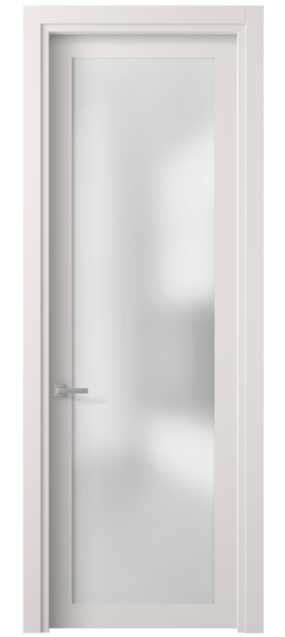 Межкомнатная дверь Planum 2102 ПЭТ кремово-серый Сатинированное стекло Цена 1360 Br | Volhovec