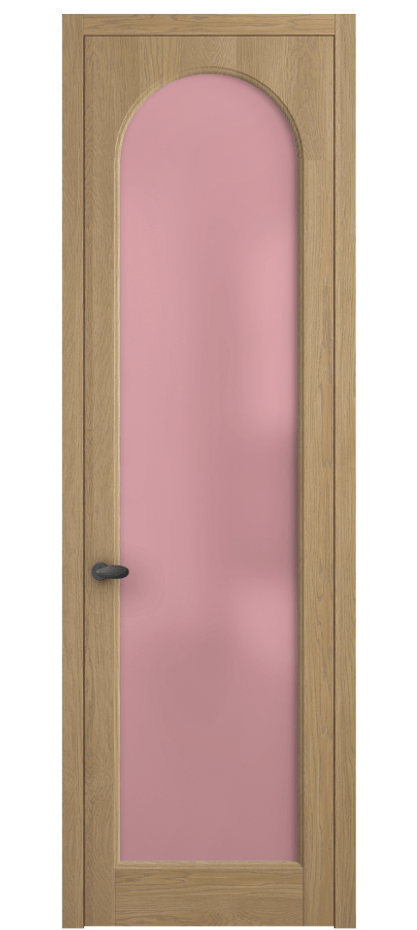 Межкомнатная дверь Palazzo 6804 Дуб соломенный матовый Сатинированное розовое стекло, триплекс Цена 7900 Br | Volhovec