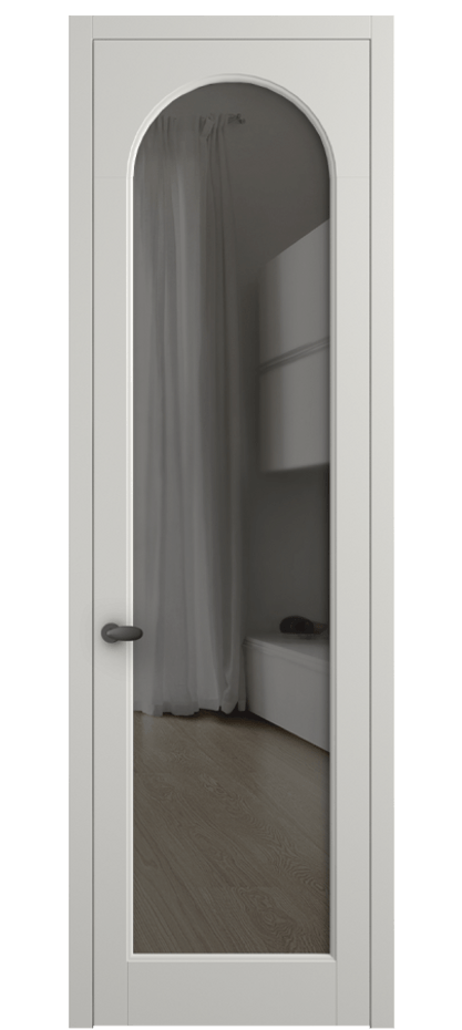 Межкомнатная дверь Palazzo 6804 Матовый серый Прозрачное серое стекло, триплекс Цена 5200 Br | Volhovec