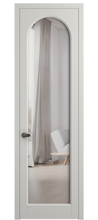 Межкомнатная дверь Palazzo 6804 Матовый серый Двустороннее зеркало, триплекс Цена 5300 Br | Volhovec