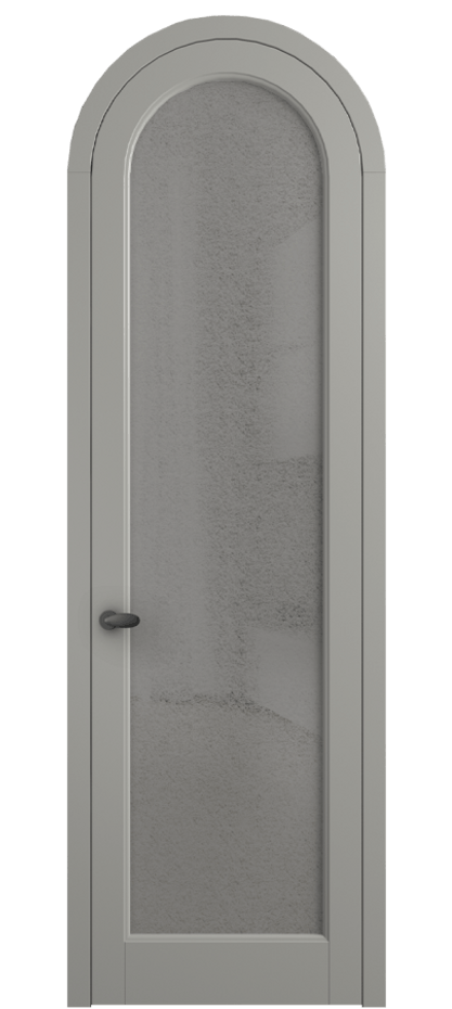 Межкомнатная дверь Palazzo 6814 Матовый нейтральный серый Фактурное серое стекло "Лёд", триплекс Цена 7000 Br | Volhovec