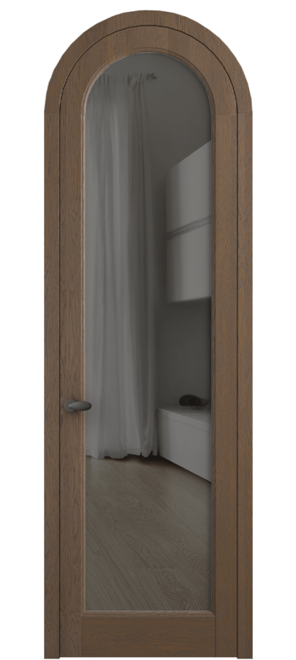 Межкомнатная дверь Palazzo 6814 Дуб туманный матовый Прозрачное серое стекло, триплекс Цена 11000 Br | Volhovec