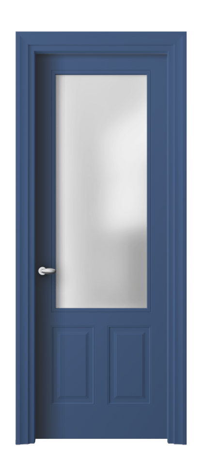 Межкомнатная дверь Эссе 8522 Матовый белоснежный Сатинированное стекло Цена 4900 Br | Volhovec