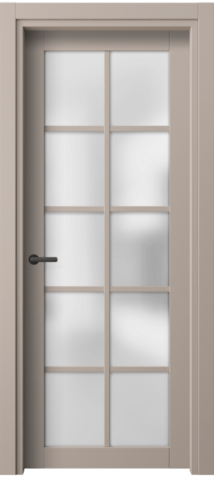 Межкомнатная дверь Нео 2106 ПЭТ серо-коричневый  Сатинированное стекло Цена 1590 Br | Volhovec