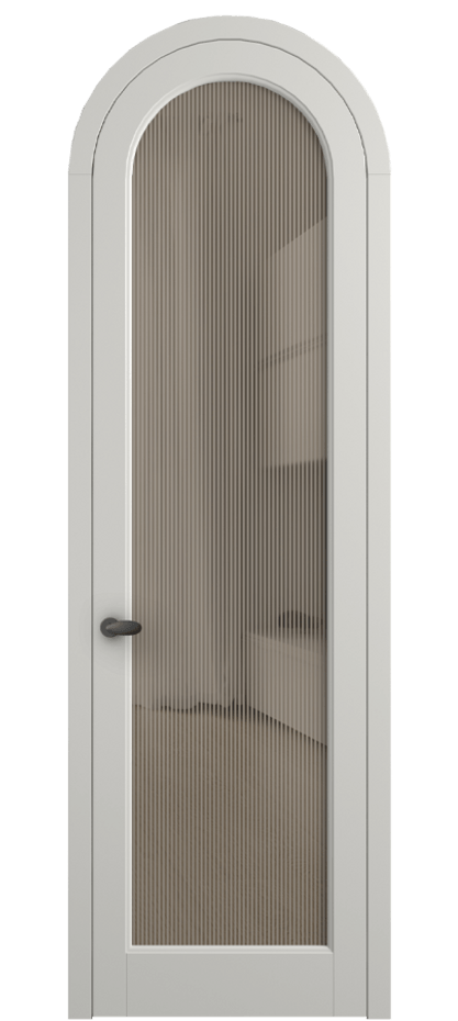 Межкомнатная дверь Palazzo 6814 Матовый серый Рифлёное бронзовое стекло "Дюна", триплекс Цена 7000 Br | Volhovec