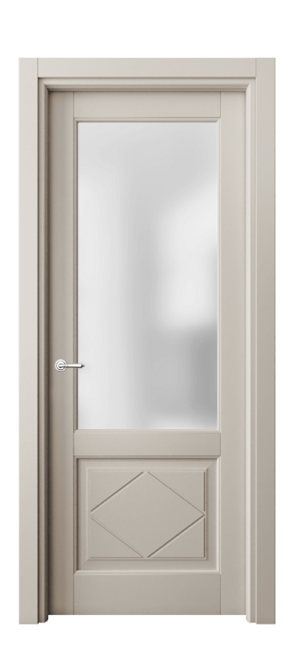 Межкомнатная дверь Toscana Rombo 6342 Бук светло-бежевый Сатинированное стекло Цена 3930 Br | Volhovec