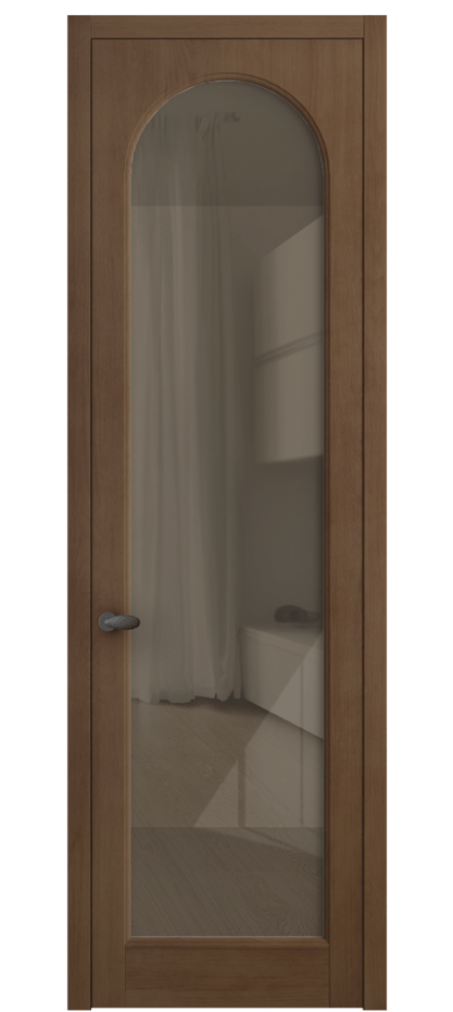 Межкомнатная дверь Palazzo 6804 Бук тёмный матовый Рефлективное бронзовое стекло "Stopsol", калёное Цена 6900 Br | Volhovec