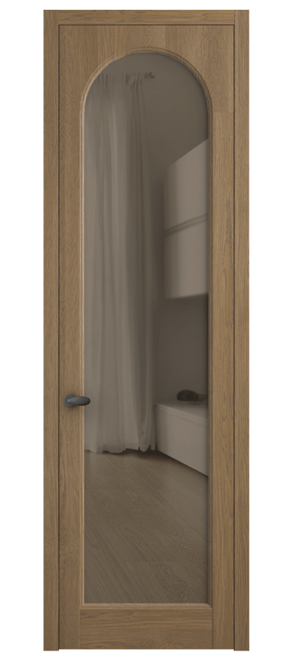 Межкомнатная дверь Палаццо 6804 Дуб мускатный матовый Прозрачное бронзовое стекло, триплекс Цена 7900 Br | Volhovec