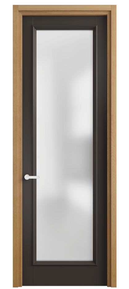 Межкомнатная дверь Шарм 6702 Матовый антрацит Сатинированное стекло Цена 5400 Br | Volhovec