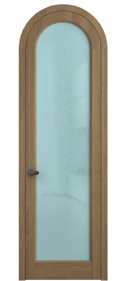 Межкомнатная дверь Palazzo 6814 Дуб мускатный матовый Фактурное голубое стекло "Лёд", триплекс, 8 мм Цена 10700.3044 Br | Volhovec