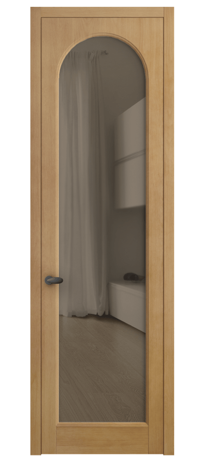 Межкомнатная дверь Palazzo 6804 Бук натуральный матовый Прозрачное бронзовое стекло, триплекс Цена 6500 Br | Volhovec